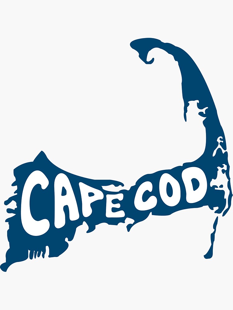 Thumbnail 3 of 3, Sticker, Cape Cod drawing designed and sold by laurenlabadini.