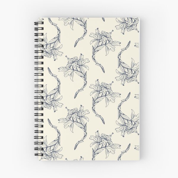 Item preview, Ginger Flower Pattern in Blue designed and sold by rocketandindigo.
