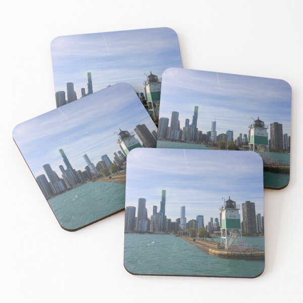 Artikelvorschau, Chicago Skyline und Leuchtturm entworfen und verkauft von Gary Horner.