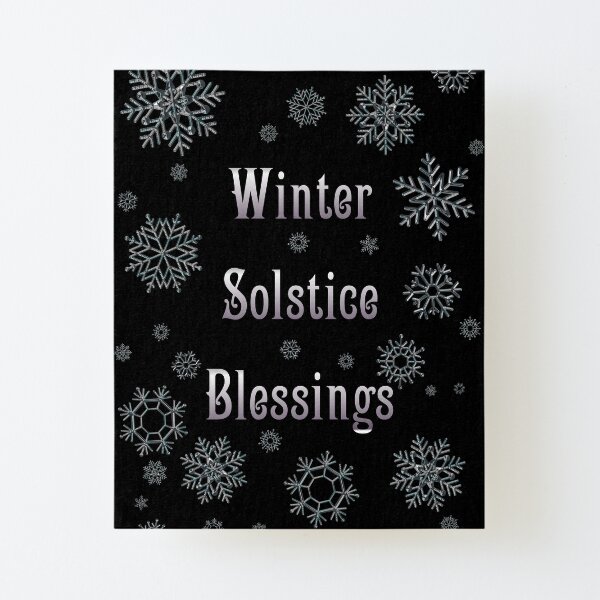 Winter Solstice Blessings Canvas Mounted Print