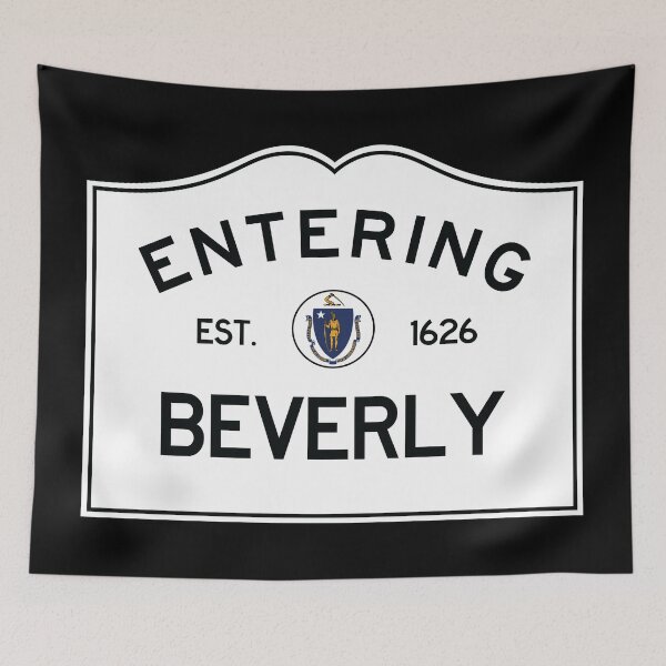 Item preview, Entering Beverly, Massachusetts Town Line Sign, Clean New Sign Appearance designed and sold by TownLineSigns.