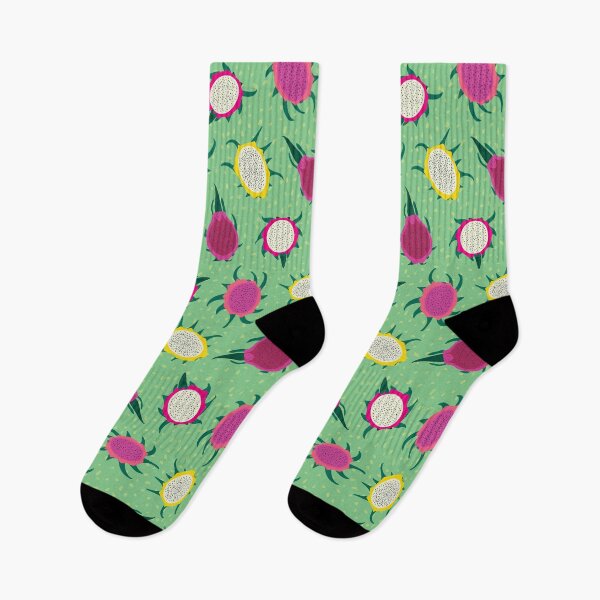 Item preview, Dragonfruits Tropical Fruit Pattern on Green designed and sold by rocketandindigo.