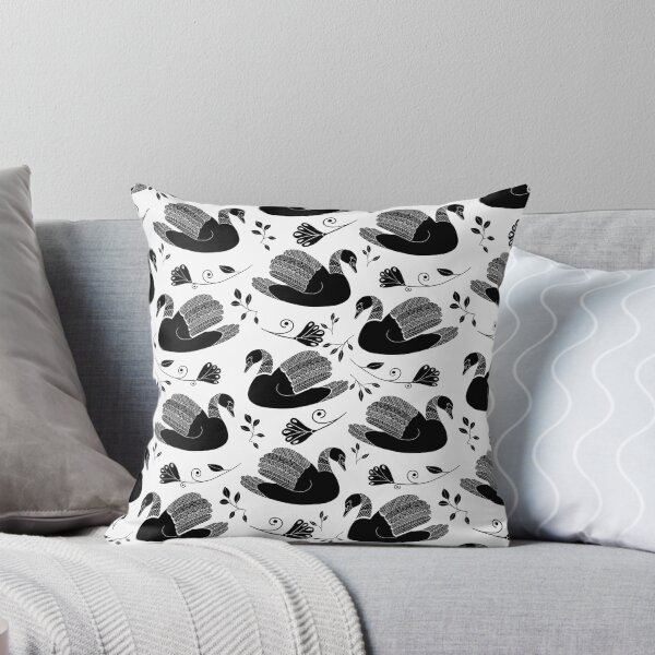 Item preview, Folk art swan pattern designed and sold by nacaca.