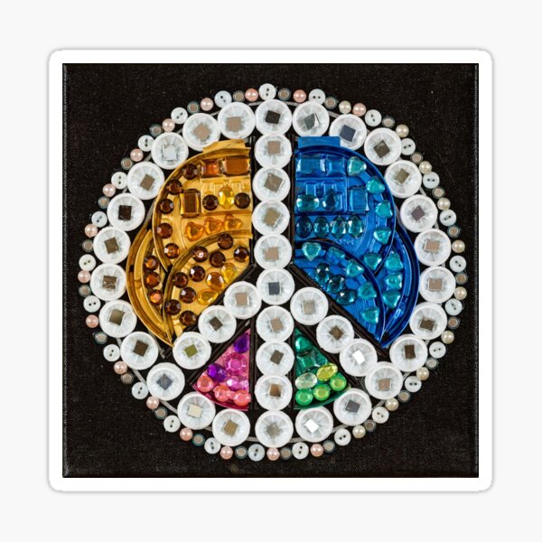 PEACE Recycled Eco Art Sticker