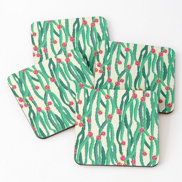 Item preview, Dragonfruit Cactus Tropical Plant Pattern designed and sold by rocketandindigo.