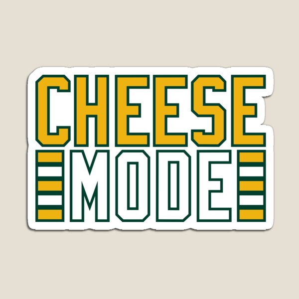 Green Bay Packers CHEESEHEAD logo with Word-type Die-cut MAGNET