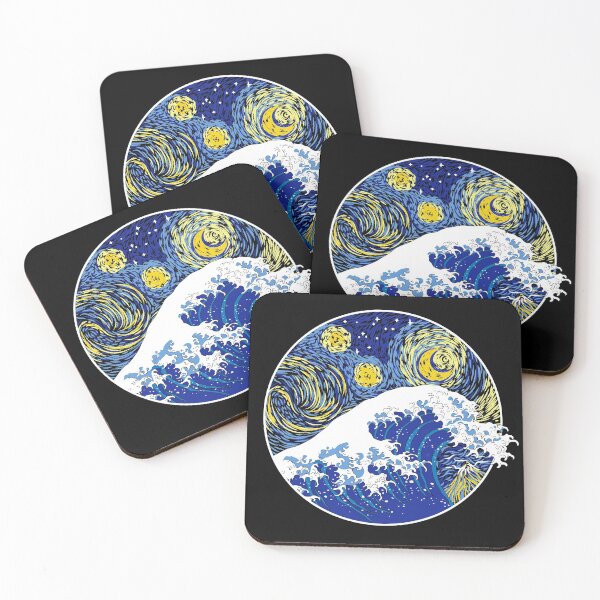 Item preview, The Great Starry Wave - great wave off kanagawa - starry night designed and sold by therocketman.