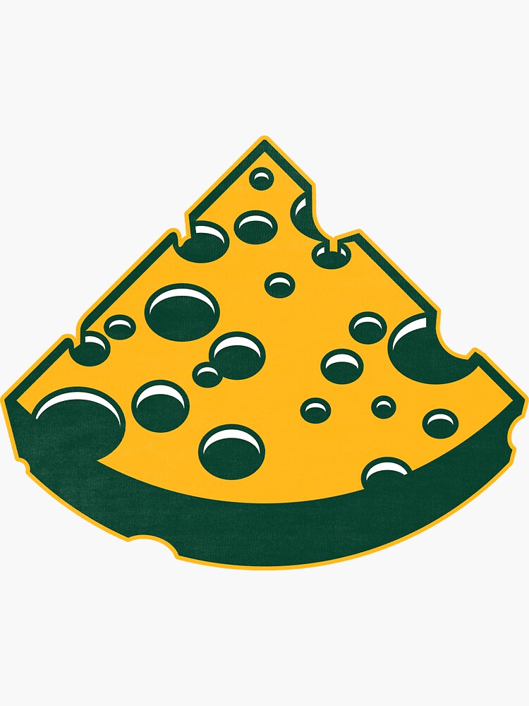 Green Bay Packers Cheesehead Design Sticker for Sale by Stayfrostybro