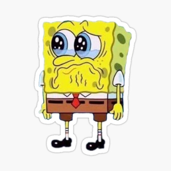 "Sad Spongebob Sticker " Sticker For Sale By Vale0988 | Redbubble