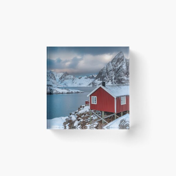 Item preview, Red Fishing Cabin in Hamnoy designed and sold by Gerard Fornarotto.