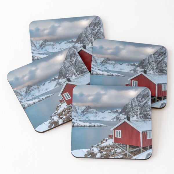 Item preview, Red Fishing Cabin in Hamnoy designed and sold by Gerard Fornarotto.