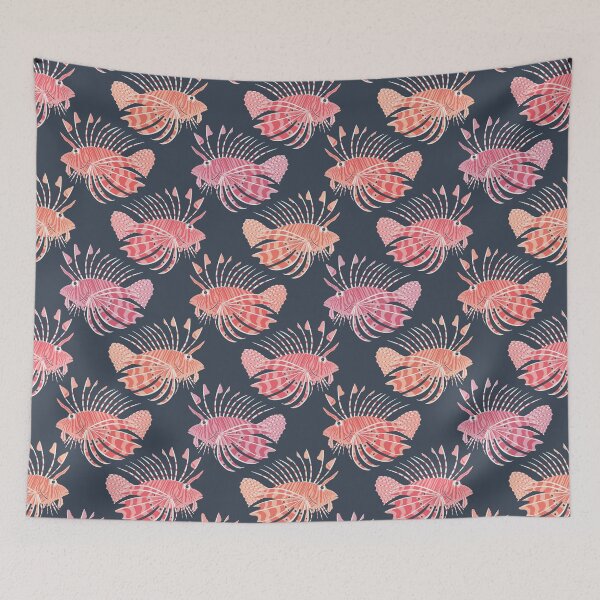 Item preview, Lionfish Fish Swimming Pattern designed and sold by rocketandindigo.