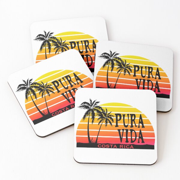 Item preview, PURA VIDA Costa Rica Sun Palm Trees Sunset designed and sold by Destinations Souvenirs.