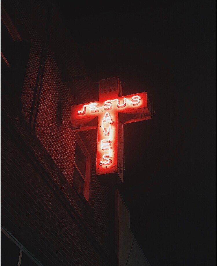 jesus neon sign