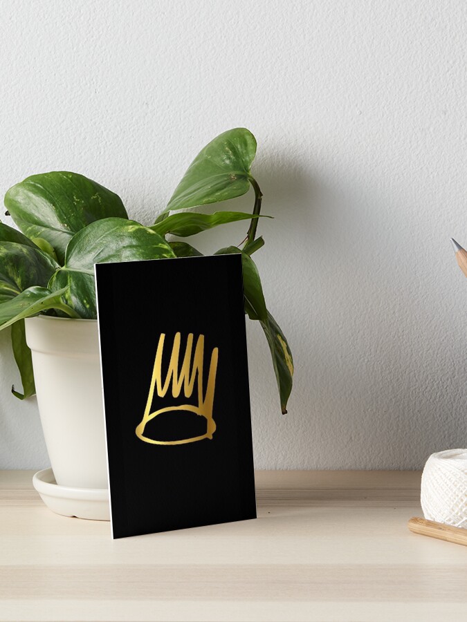 J Cole Gold Crown Art Board Print By Killingk Redbubble