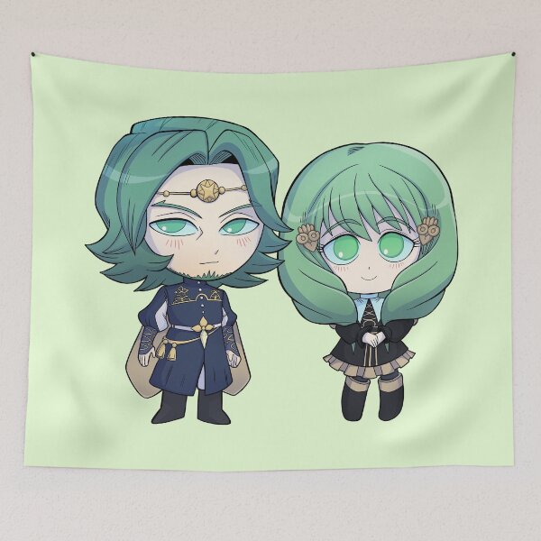 Item preview, Seteth and Flayn - Fire Emblem Three Houses - Chibi Cuties designed and sold by kickgirl.