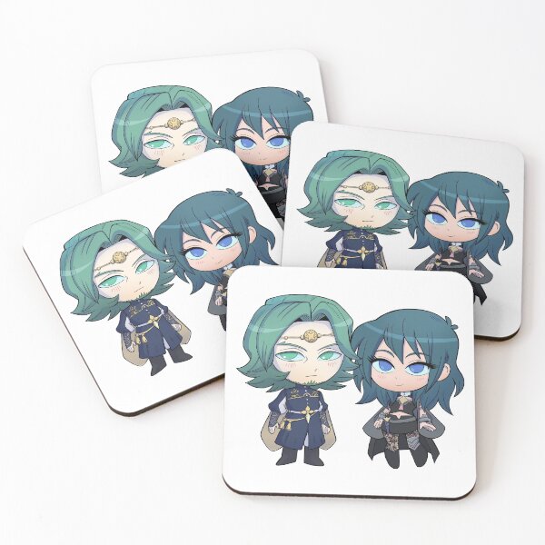 Item preview, Byleth (F!Byleth) and Seteth - Fire Emblem Three Houses - Chibi Cuties designed and sold by kickgirl.