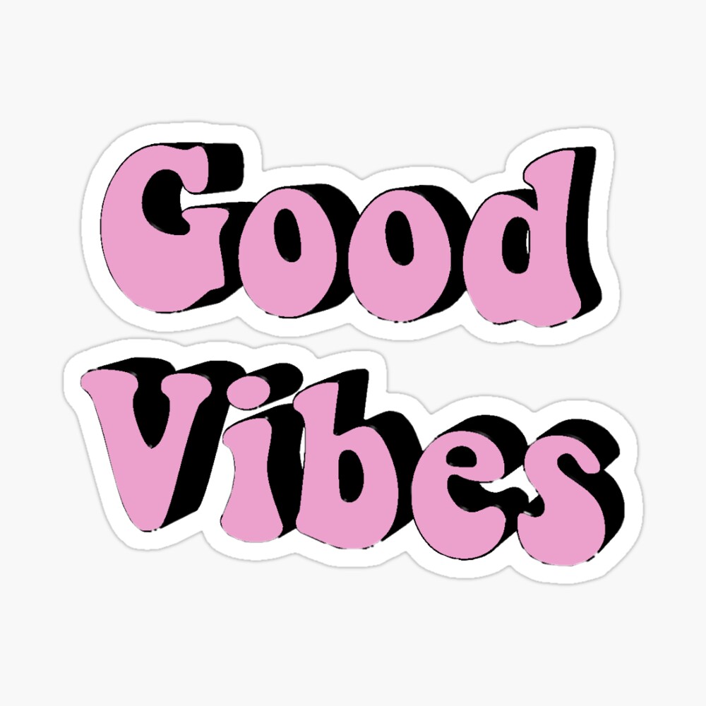 Good Vibes 3d Pink Bubble Letters Writing Spiral Notebook By
