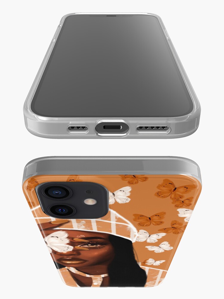 Alternate view of Faded, orange and white butterfly, portrait iPhone Case & Cover