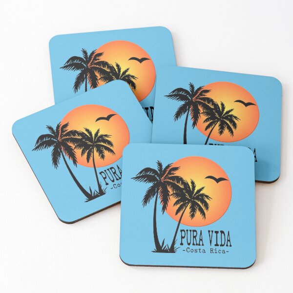 Item preview, PURA VIDA Costa Rica Sun Palm Trees Sunset designed and sold by Destinations Souvenirs.