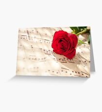 rose and music Greeting Card