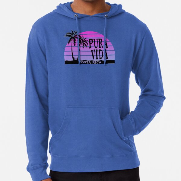 PURA VIDA Costa Rica Sun Palm Trees Sunset Lightweight Hoodie
