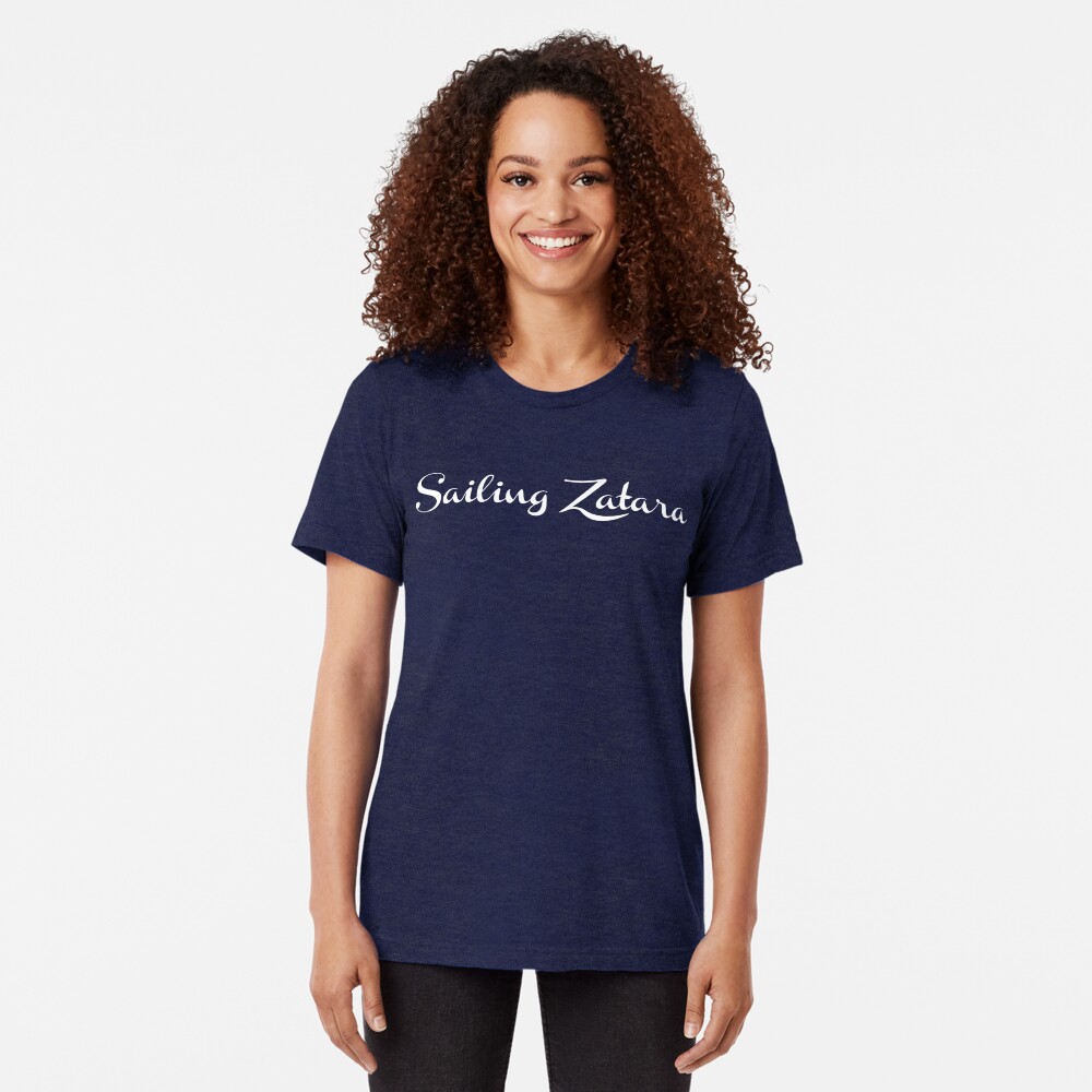 Sailing Zatara Logo - White Tri-blend T-Shirt