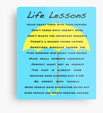 Life Lessons Metal Print