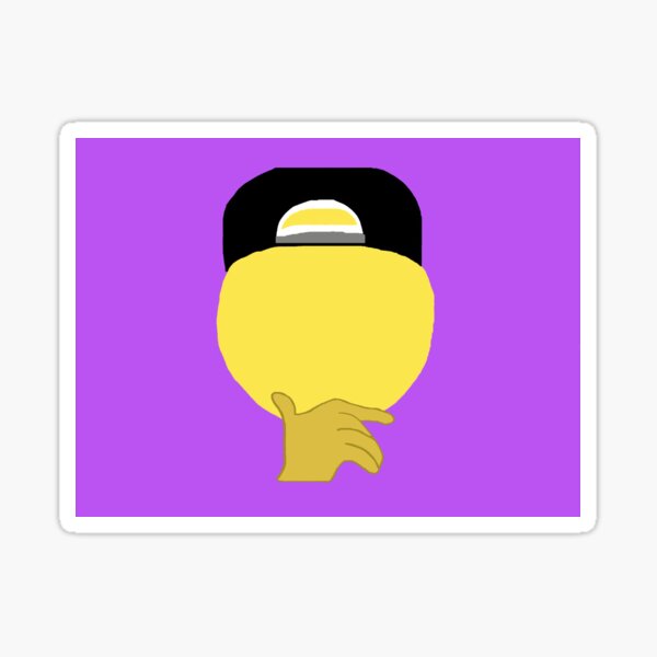 "Minimalistic Cursed SnapBack Emoji" Sticker for Sale by randapanda076 Redbubble