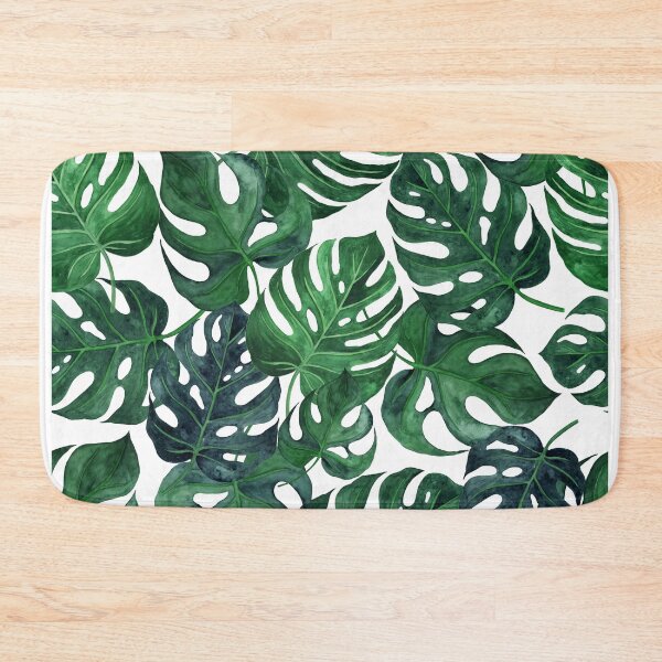 Item preview, Tropical monstera leaves - Dark emerald green designed and sold by SugarPineDesign.