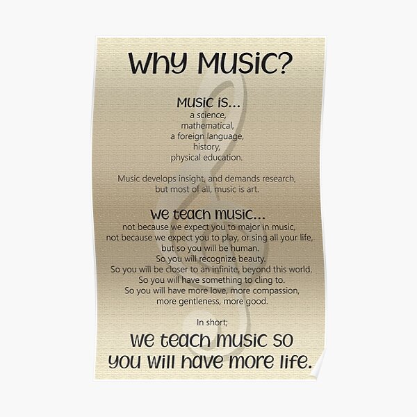 Why Music? Inspirational Poster Poster