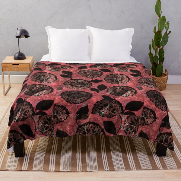 Item preview, Black and Silver Flowers on Pink Background designed and sold by MOBpubdesign.