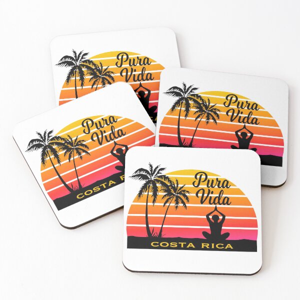 Item preview, PURA VIDA Costa Rica Sun Palm Trees Sunset Yoga Meditation designed and sold by Destinations Souvenirs.