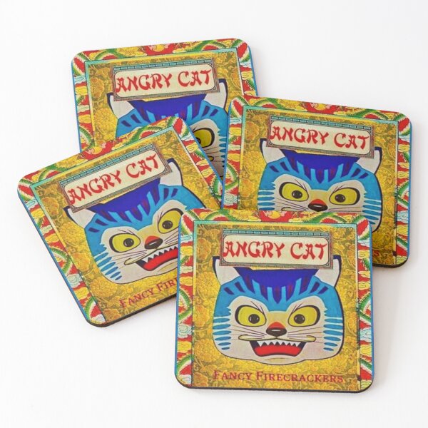 Item preview, Angry Cat Vintage Firework Cover designed and sold by Peace,Love & Art.