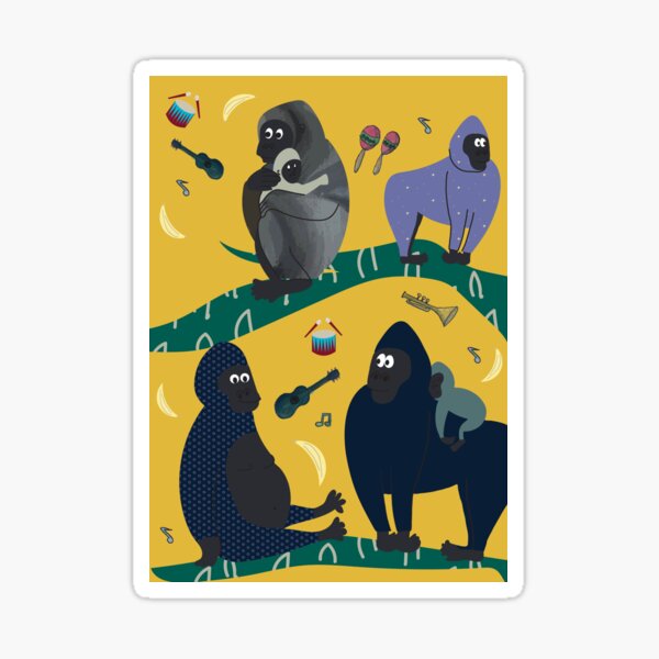 Groovy Gorillas Sticker