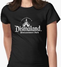 Black and white Dismaland Women's Fitted T-Shirt