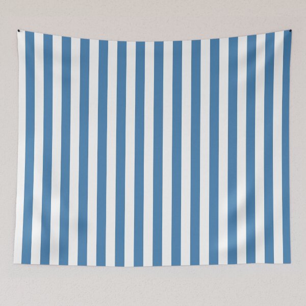Item preview, Steel Blue and White Vertical Stripes designed and sold by ColorPatterns.