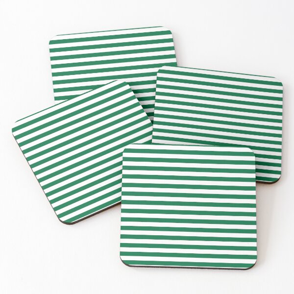 Item preview, Cadmium Green and White Horizontal Stripes designed and sold by ColorPatterns.