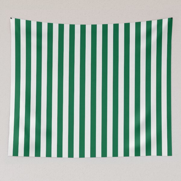 Item preview, Cadmium Green and White Vertical Stripes designed and sold by ColorPatterns.