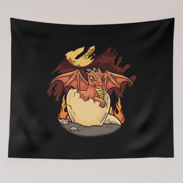 Item preview, Adorable Baby Dragon Hatching Out Of A Dragon Egg designed and sold by perfectpresents.