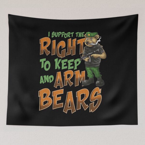 Item preview, I Support The Right To Arm Bears 2nd Amendment Pun designed and sold by perfectpresents.