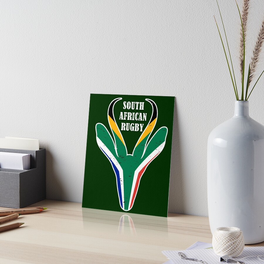 Download South African Rugby Springbok Mounted Print By D247 Redbubble