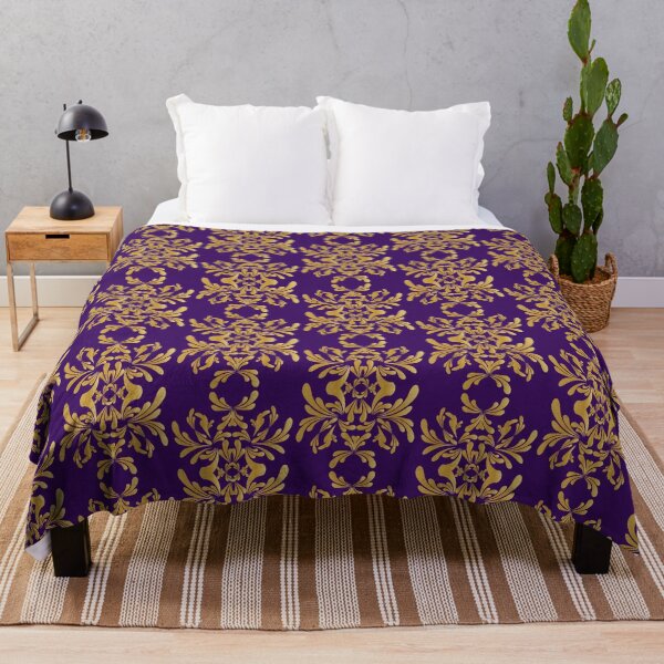 Item preview, Gold floral ornate damask pattern designed and sold by ahahdodo.