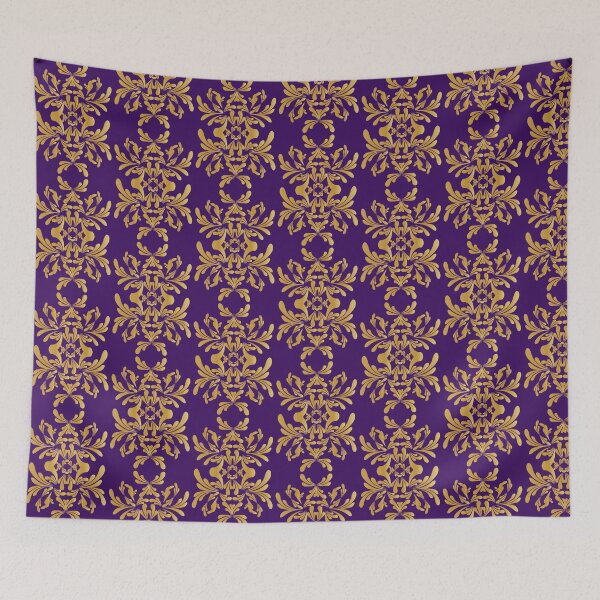 Item preview, Gold floral ornate damask pattern designed and sold by ahahdodo.