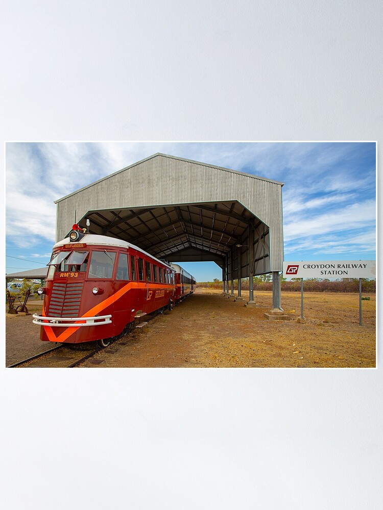 Alternate view of Gulflander Train - Croydon, Qld Poster