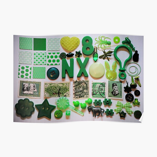 Green Trinkets Poster