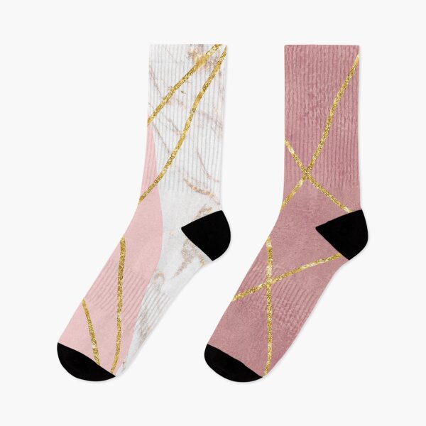 Item preview, Spliced Pink Rose Marble Gold Metallic Geometric Texture designed and sold by TeeZazzle.