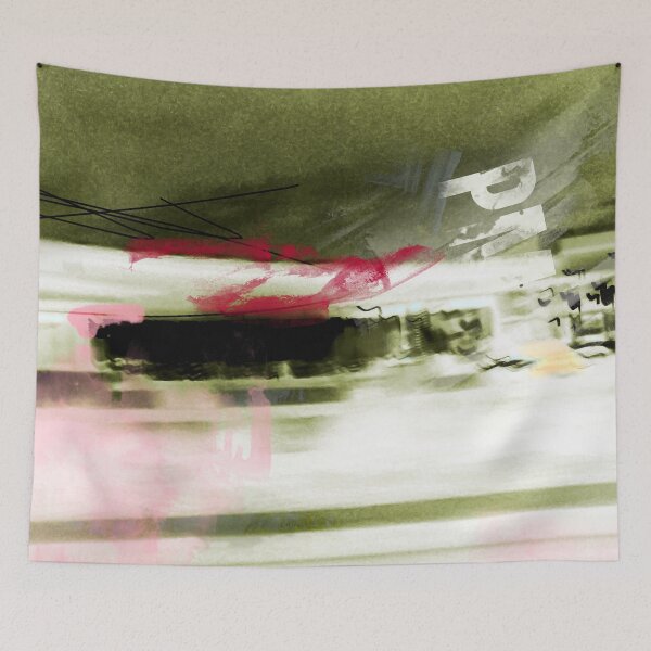 Item preview, Painterly abstract urban landscape  designed and sold by ZebEddy.