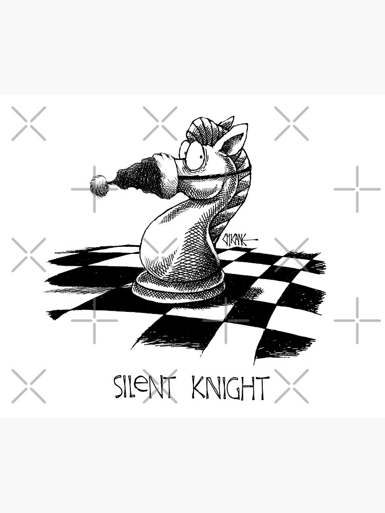 Artwork view, Silent Knight Christmas Card designed and sold by thewintertale