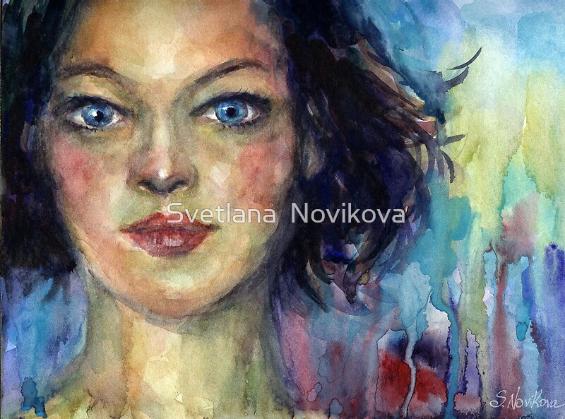 watercolor woman figure